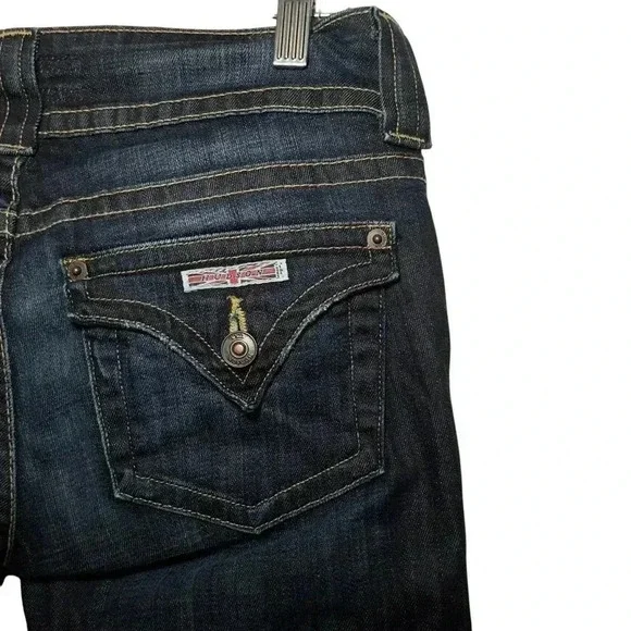 Hudson  Jeans Low Rise Dark Wash Bootcut Denim Blue Jeans Size 28 - Picture 4 of 9